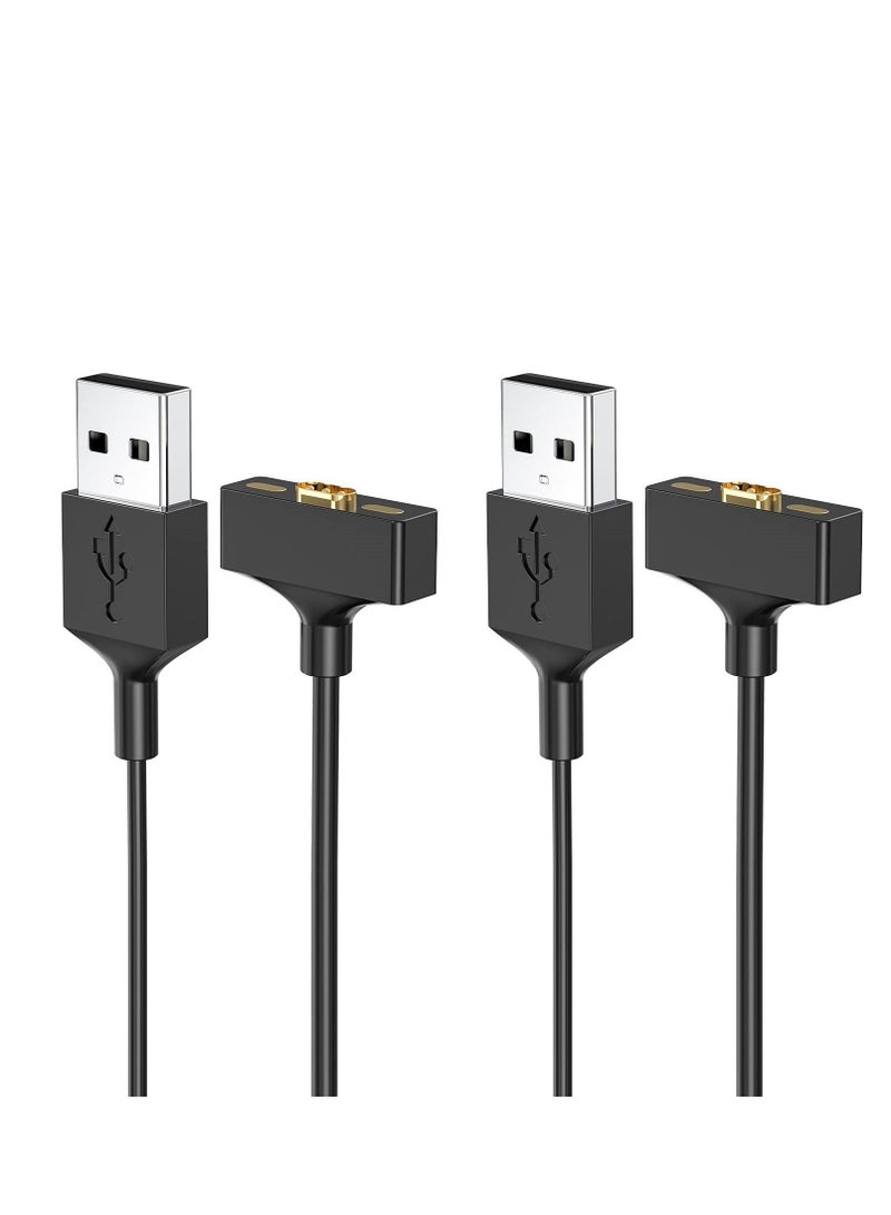 Charger Cable Compatible for Fitbit Ionic Replacement USB Charger Adapter Charge Cord Charging Dock Cable 2 Pack - Image 1